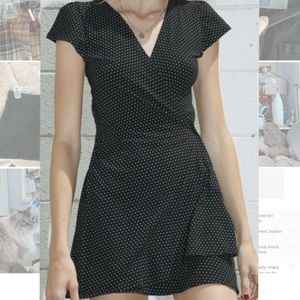 Brandy Melville tie wrap polka dot dress